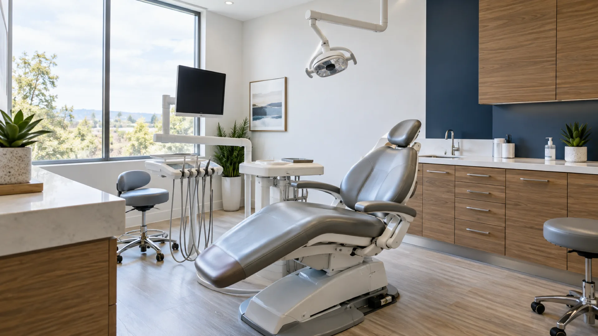 Dentist providing treatment at Helena Family Dentistry